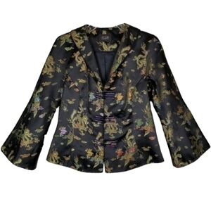 Artistic Palace Brocade Tapestry Art Blazer Kimono Jacket Bell Sleeve Size XL